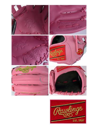 Rawlings Heart of the Hide 13" SMU Pink Baseball Glove PROJD0-6PGD