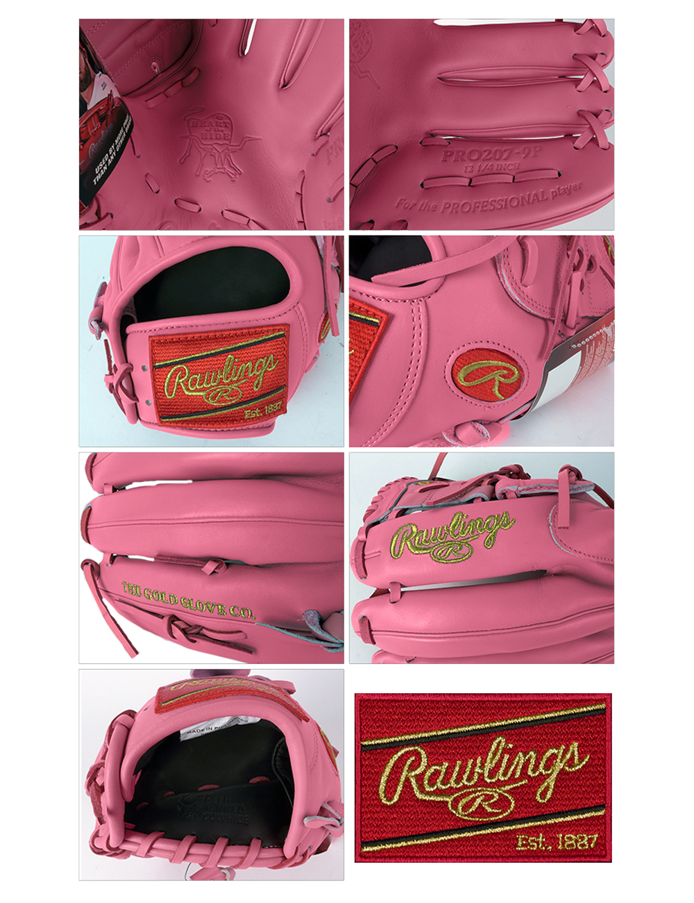 Rawlings Heart of the Hide 12.25" SMU Pink Baseball Glove PRO207-9P