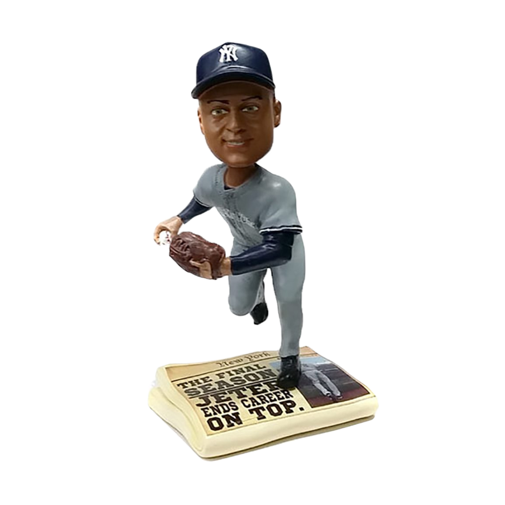 FOCO Derek Jeter Yankees Newspaper Base Bobblehead HEH0514