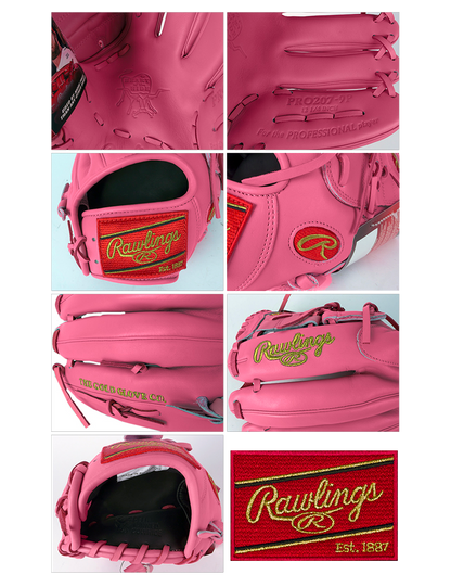 Rawlings Heart of the Hide 12.25" SMU Pink Baseball Glove PRO207-9P