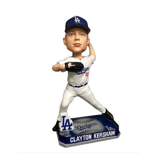 FOCO Kershaw Dodgers Springy Logo Bobblehead HEH0514